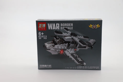 Lego Type Blocks Navy War Helicopter