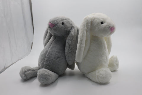 Fluffy Stuffed White Rabbit Doll